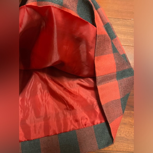 Jcrew Red Buffalo Check Mini Skirt Sz 00 Holiday - Picture 3 of 3